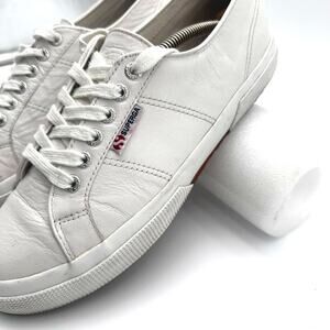 SUPERGA size 41 1/2 UNISEX sneakers ITALIAN LEATHER  SIZE 10 woman or / 8.5 men